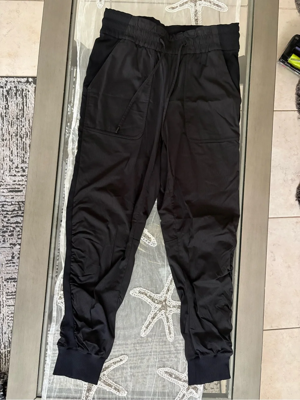 lululemon dance studio athletica Black Ribbed Waistband Pants